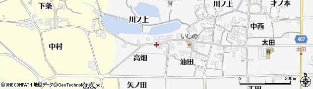京都府亀岡市稗田野町太田（高畑）周辺の地図