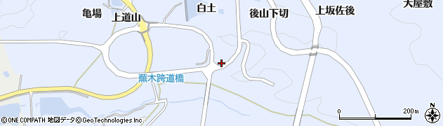 愛知県豊田市下山田代町白土周辺の地図
