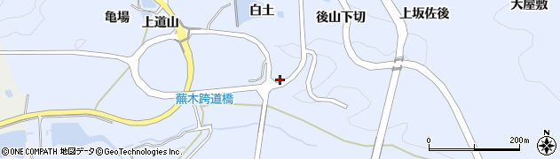 愛知県豊田市下山田代町（白土）周辺の地図