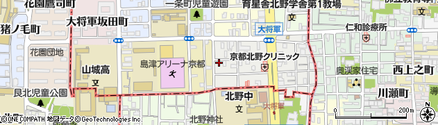 京都府京都市北区大将軍東鷹司町21周辺の地図