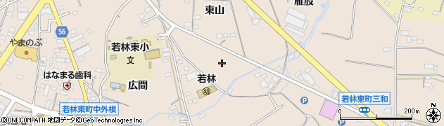 愛知県豊田市若林東町周辺の地図