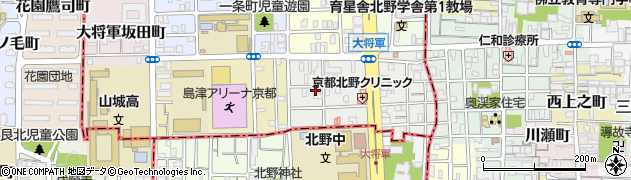 京都府京都市北区大将軍東鷹司町25周辺の地図