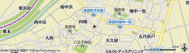 愛知県刈谷市泉田町向畑12周辺の地図
