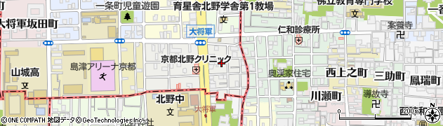 京都府京都市北区大将軍東鷹司町166周辺の地図