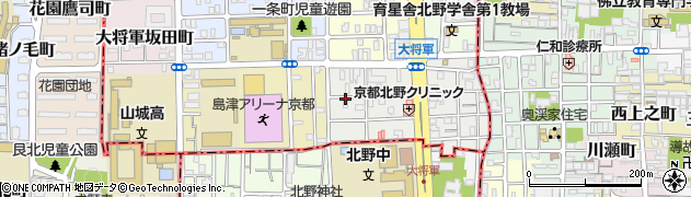 京都府京都市北区大将軍東鷹司町周辺の地図