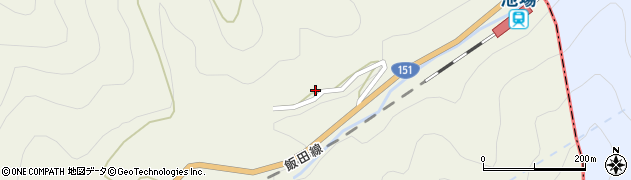 愛知県新城市池場（下日向）周辺の地図