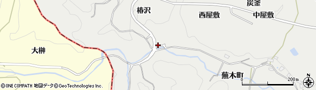 愛知県豊田市蕪木町（椿沢）周辺の地図