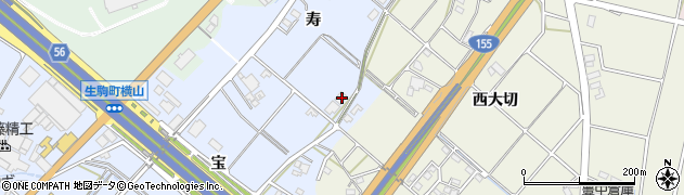愛知県豊田市生駒町寿72周辺の地図