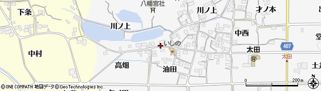 京都府亀岡市稗田野町太田石垣内周辺の地図