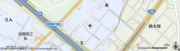 愛知県豊田市生駒町宝11周辺の地図