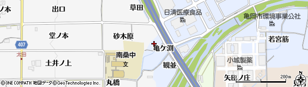 京都府亀岡市大井町並河深町周辺の地図