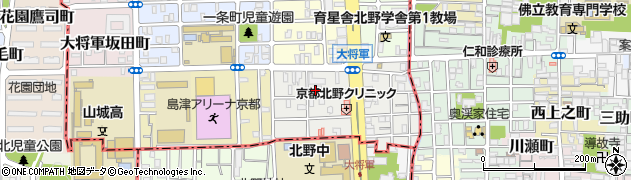 京都府京都市北区大将軍東鷹司町106周辺の地図