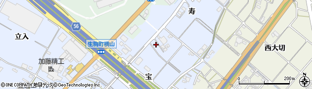 愛知県豊田市生駒町宝18周辺の地図