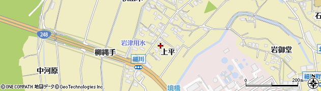愛知県岡崎市細川町上平39周辺の地図