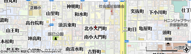京都府京都市上京区北小大門町周辺の地図