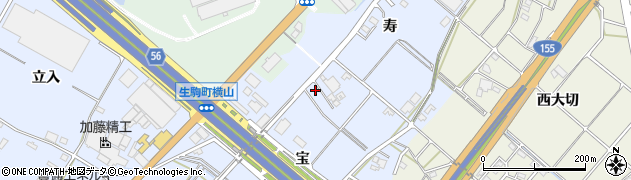 愛知県豊田市生駒町宝19周辺の地図
