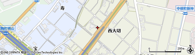 愛知県豊田市花園町（西大切）周辺の地図