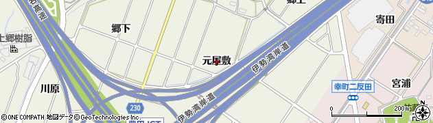 愛知県豊田市鴛鴨町（元屋敷）周辺の地図