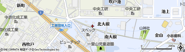 愛知県刈谷市一里山町（北大根）周辺の地図