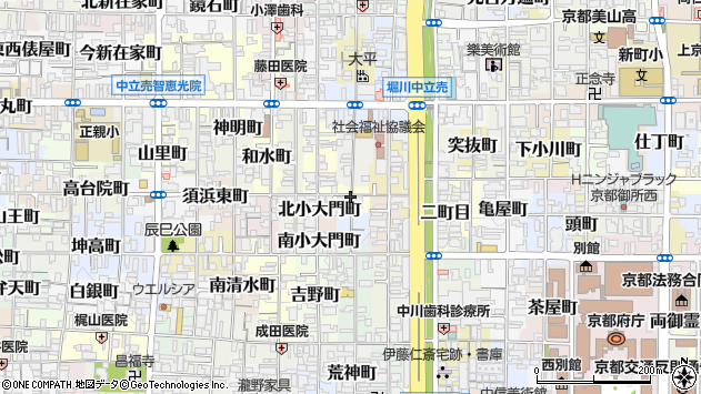 〒602-8246 京都府京都市上京区杉本町の地図