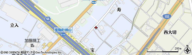 愛知県豊田市生駒町宝20周辺の地図
