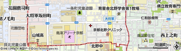 京都府京都市北区大将軍東鷹司町4周辺の地図