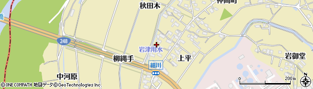 愛知県岡崎市細川町上平88周辺の地図