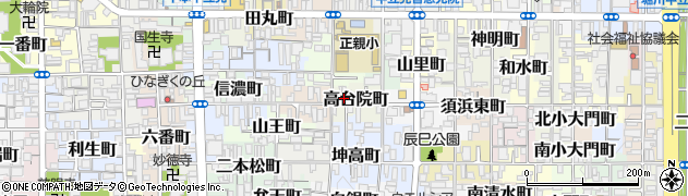 京都府京都市上京区高台院町周辺の地図