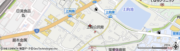滋賀県栗東市上鈎周辺の地図