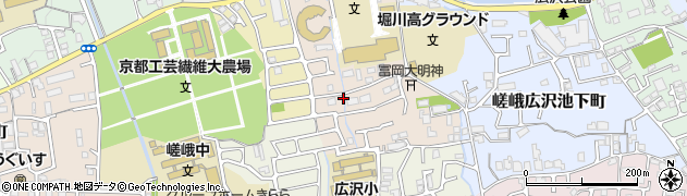 京都府京都市右京区嵯峨広沢西裏町周辺の地図
