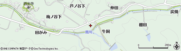 愛知県岡崎市奥殿町（芦ノ谷下）周辺の地図