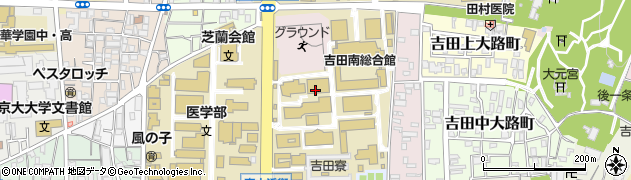 京都府京都市左京区吉田二本松町周辺の地図
