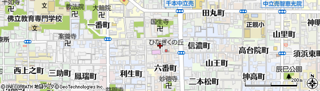 京都府京都市上京区五番町周辺の地図