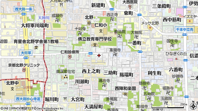 〒602-8357 京都府京都市上京区鳳瑞町の地図