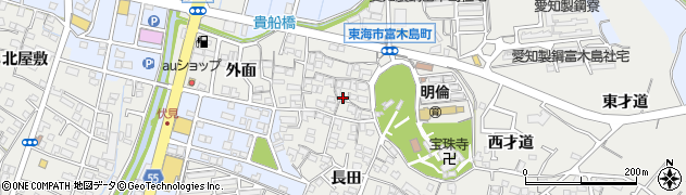 愛知県東海市富木島町貴船23周辺の地図