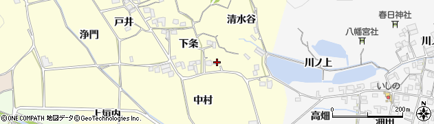 京都府亀岡市稗田野町鹿谷下条12周辺の地図