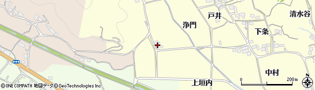 京都府亀岡市稗田野町鹿谷（浄門）周辺の地図