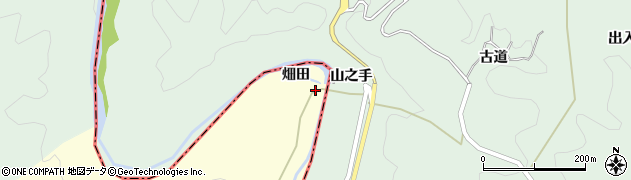 愛知県岡崎市大柳町（畑田）周辺の地図