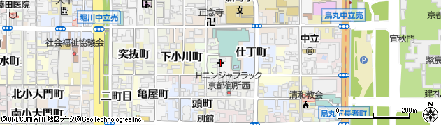 京都府京都市上京区土御門町周辺の地図
