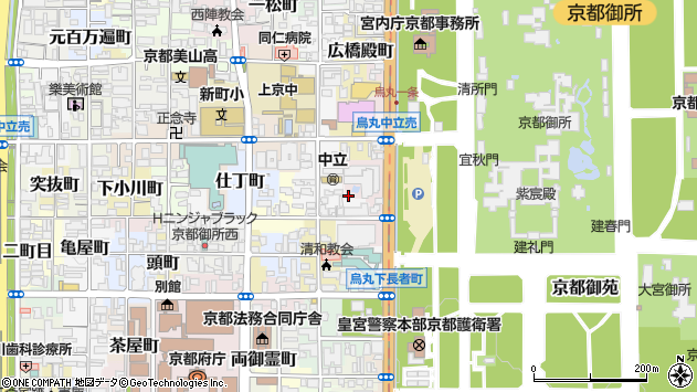 〒602-0912 京都府京都市上京区龍前町の地図