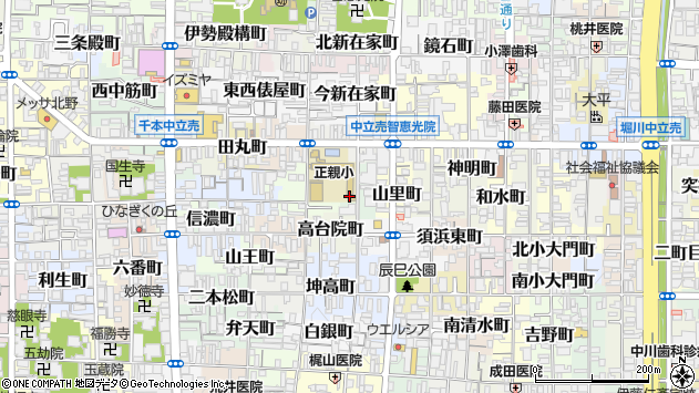 〒602-8267 京都府京都市上京区高台院竪町の地図