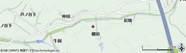 愛知県岡崎市奥殿町（棚田）周辺の地図