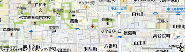 京都府京都市上京区四番町周辺の地図