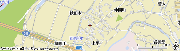 愛知県岡崎市細川町上平100周辺の地図