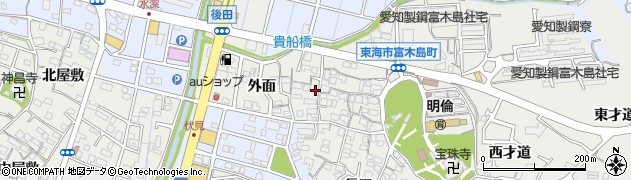 愛知県東海市富木島町貴船35周辺の地図