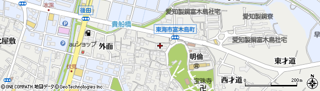 愛知県東海市富木島町貴船58周辺の地図