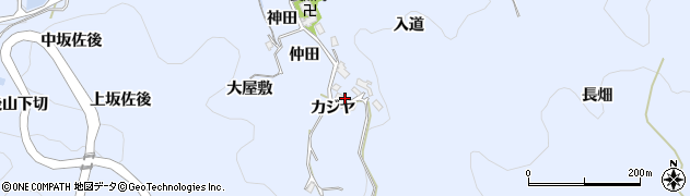 愛知県豊田市下山田代町洞周辺の地図