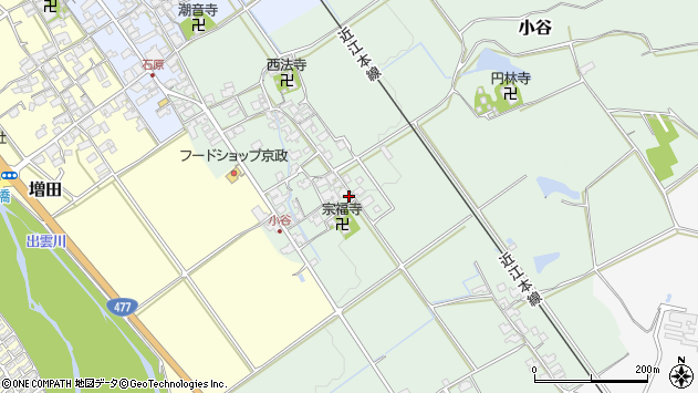 〒529-1654 滋賀県蒲生郡日野町小谷の地図