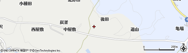 愛知県豊田市蕪木町後田周辺の地図