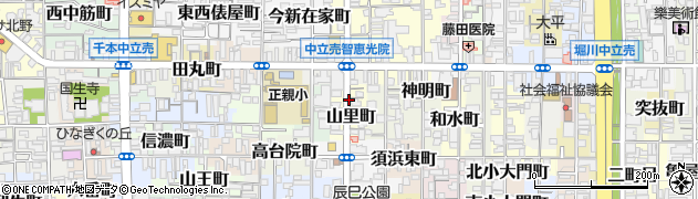 京都府京都市上京区山里町周辺の地図